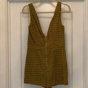 Plaid ,Sleeveless, shorts jumper